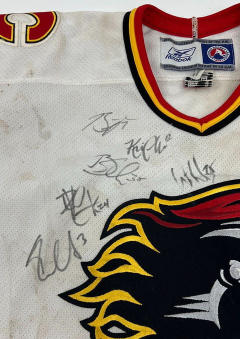 Vintage Omaha Aksarben Knights Team Signed Jersey Autographed Reebok AHL XL