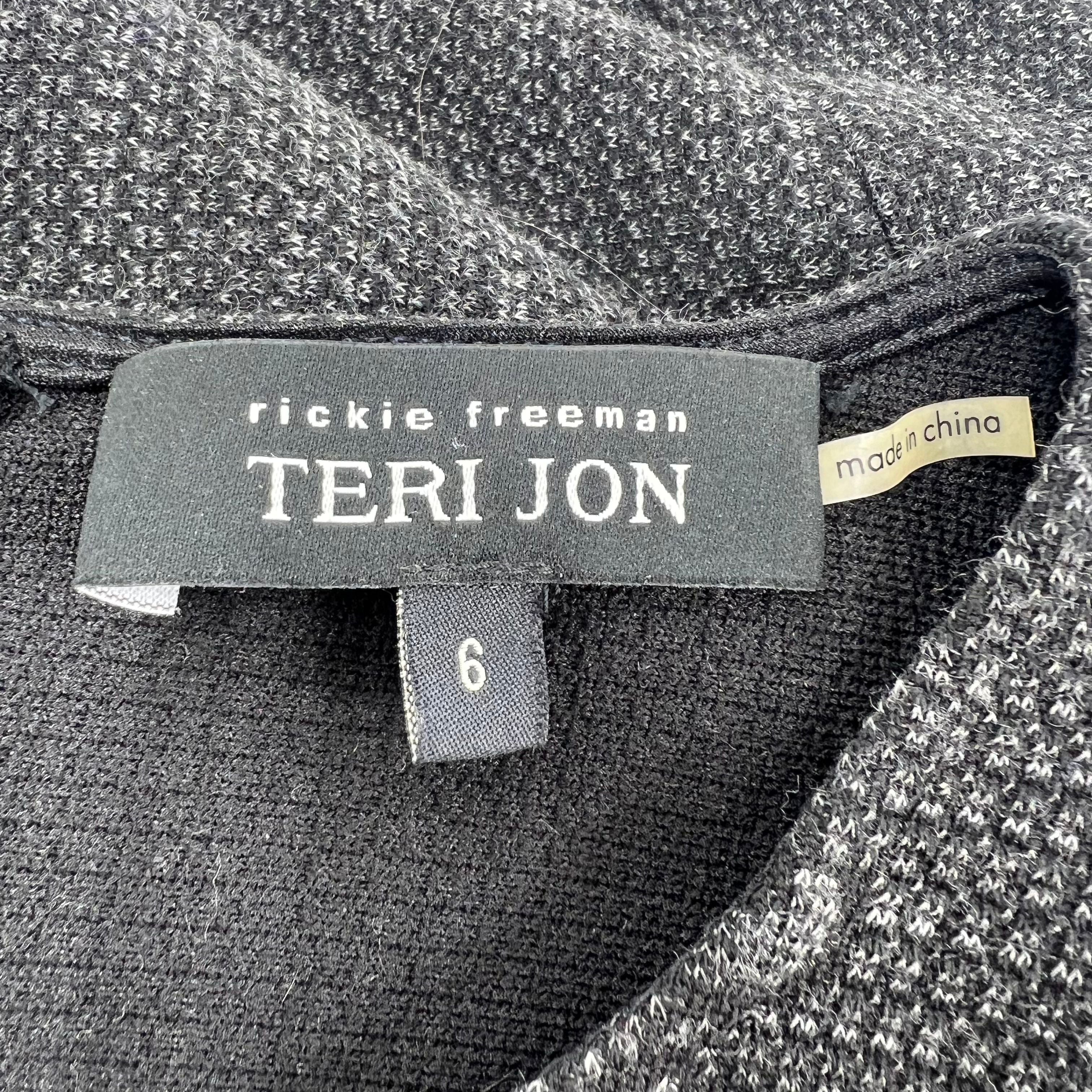 Teri Jon Rickie Freeman Embroidered Tweed Fit & Flare A-Line Dress Sz 6