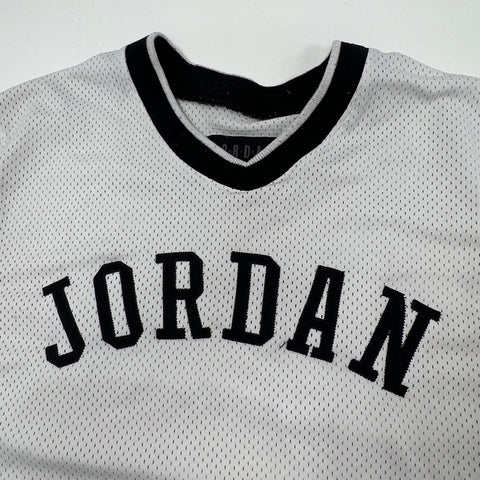 Jordan 23 Mesh Basketball Jersey White Black Short Sleeve Shirt Men's Size M