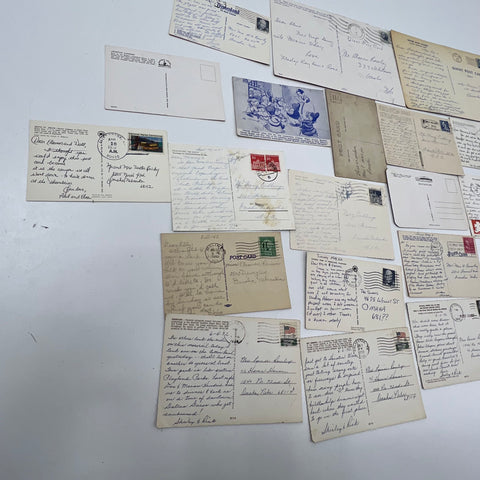 Lot of Vintage Postcards Ephemera Written Posted Mid Century US International