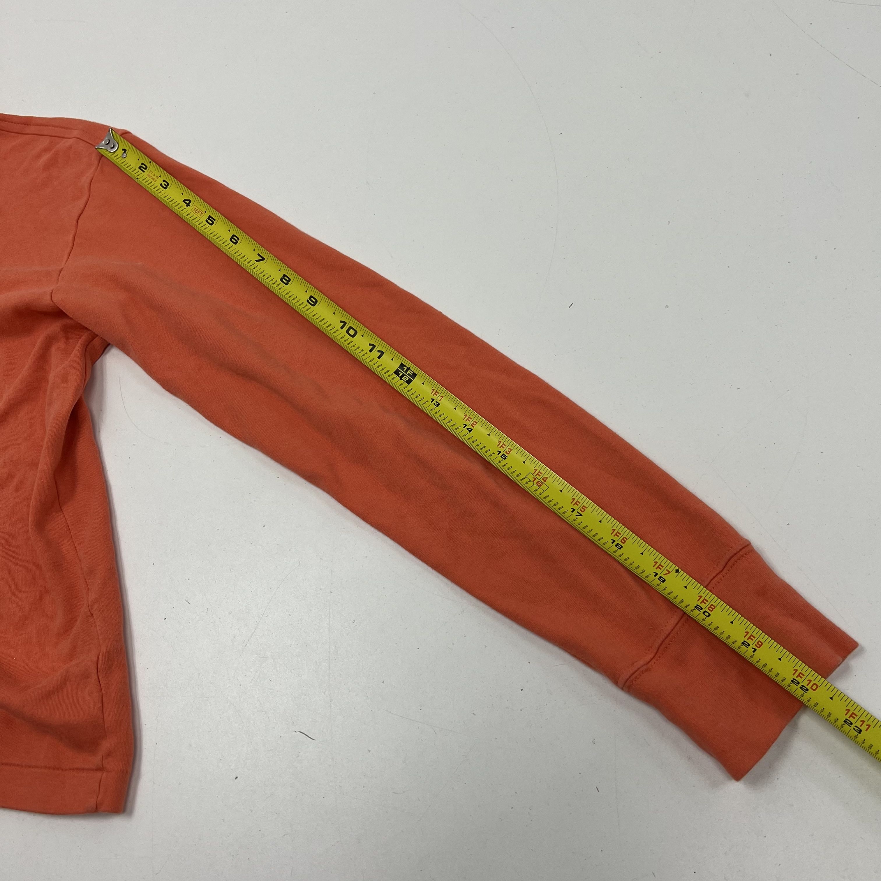 Ralph Lauren Sport Cotton Pullover Mockneck Long Sleeve Top Orange Womens M