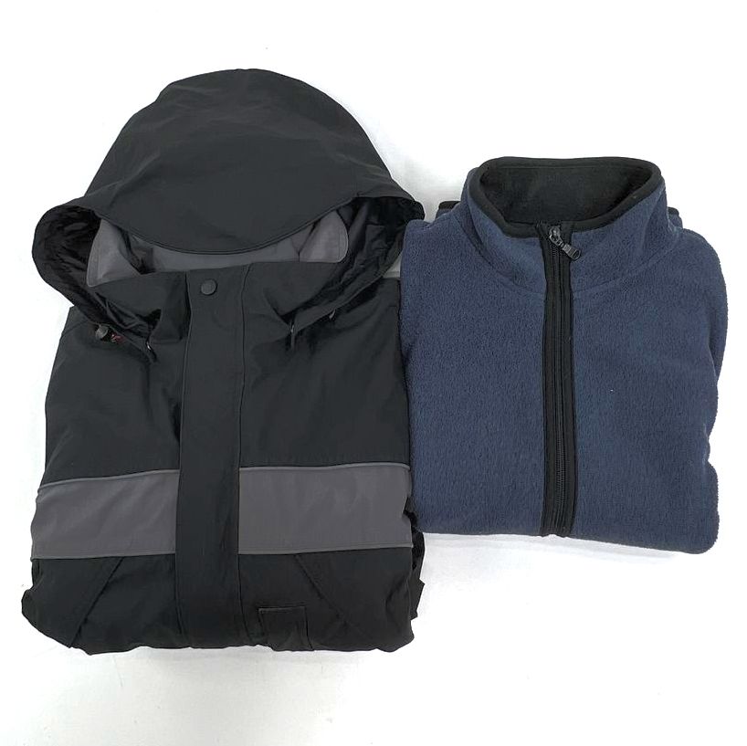 Eddie Bauer Lot EBTEK GORE-TEX Jacket & Fleece Vest Men's M Outdoor