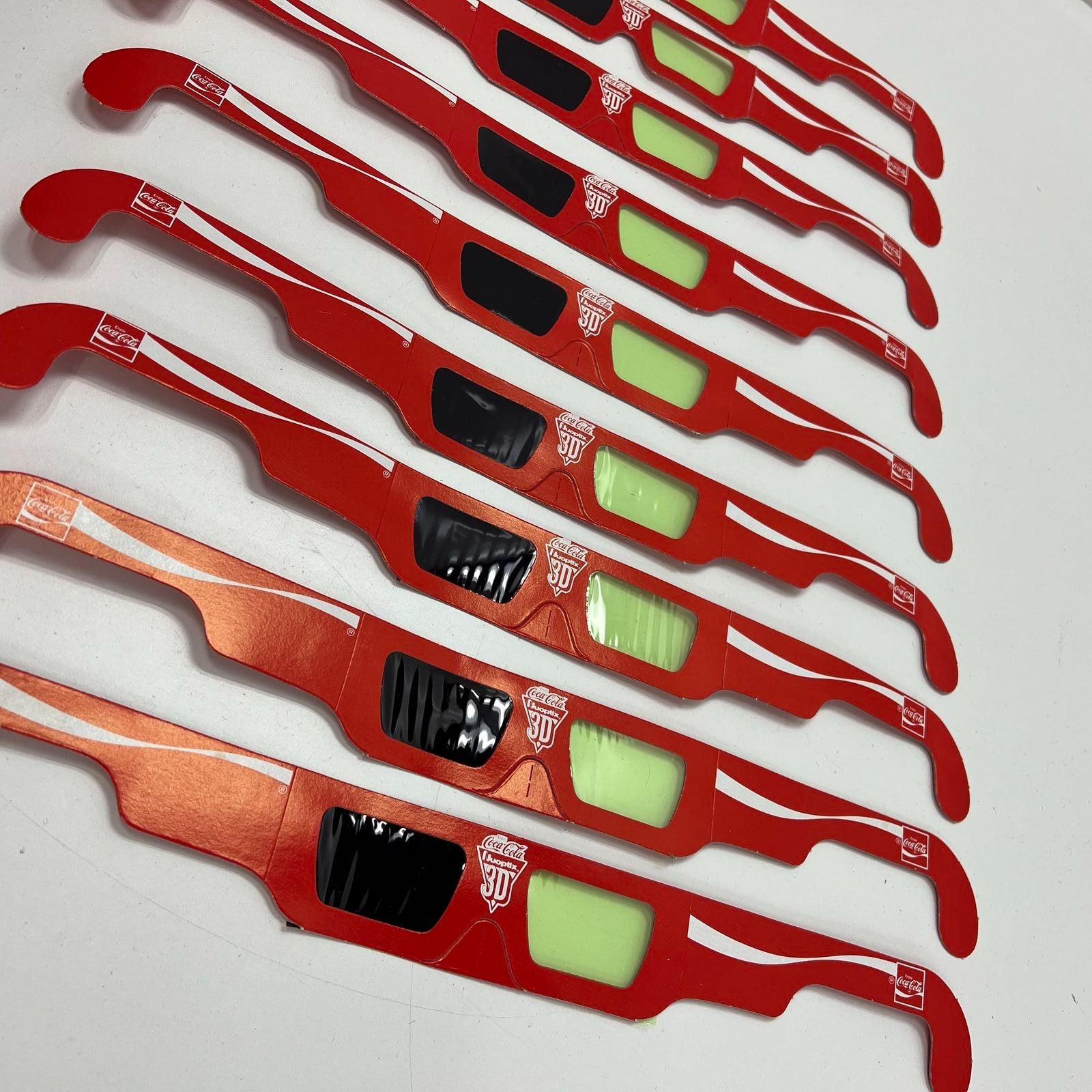 Vintage 80s Coca-Cola 3D Glasses Lot of 9 The Official Soft Drink of Summer