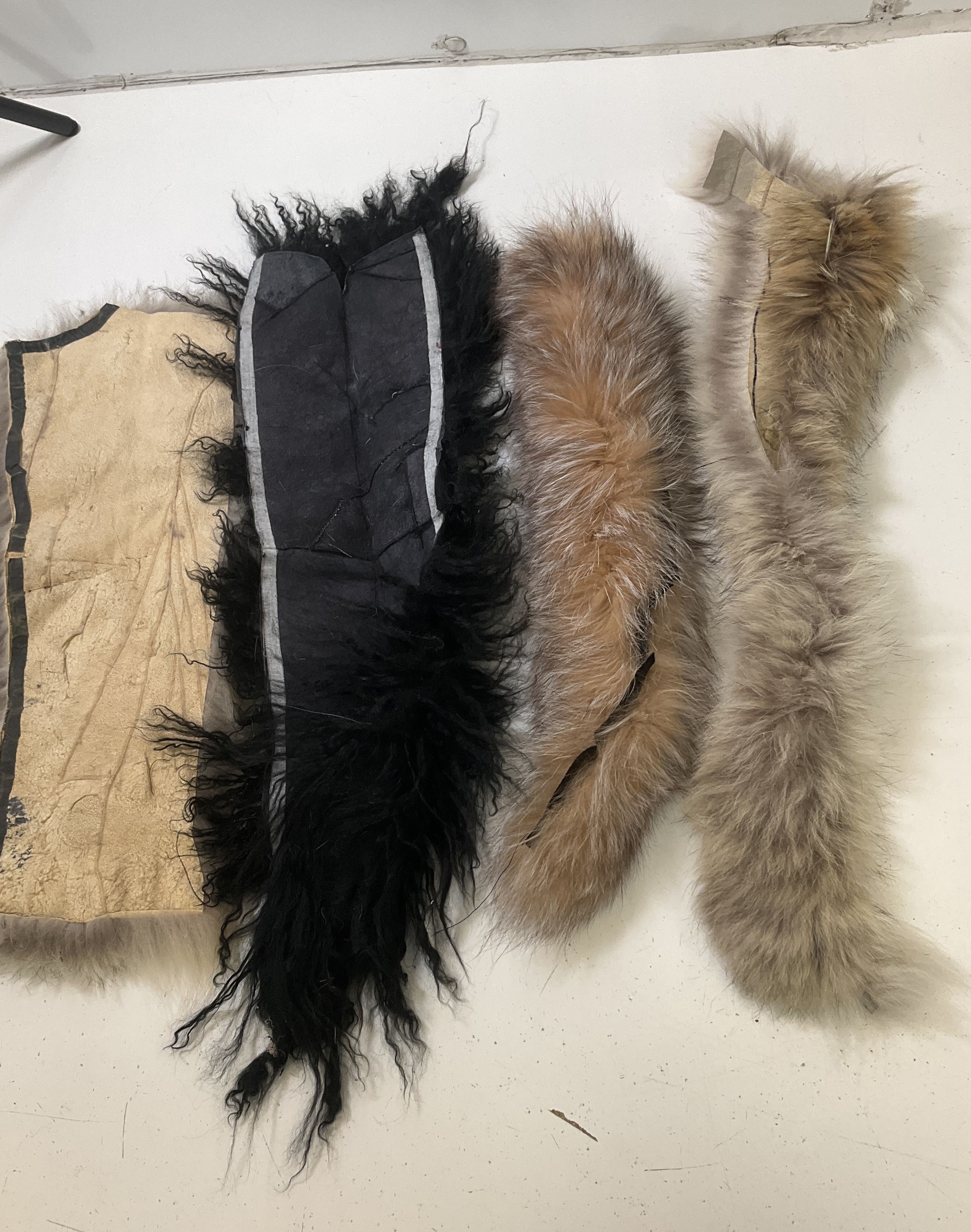Lot Of Fur Trim Scraps Collars For Craft Upcycle Rabbit Mink Others 13 Pieces