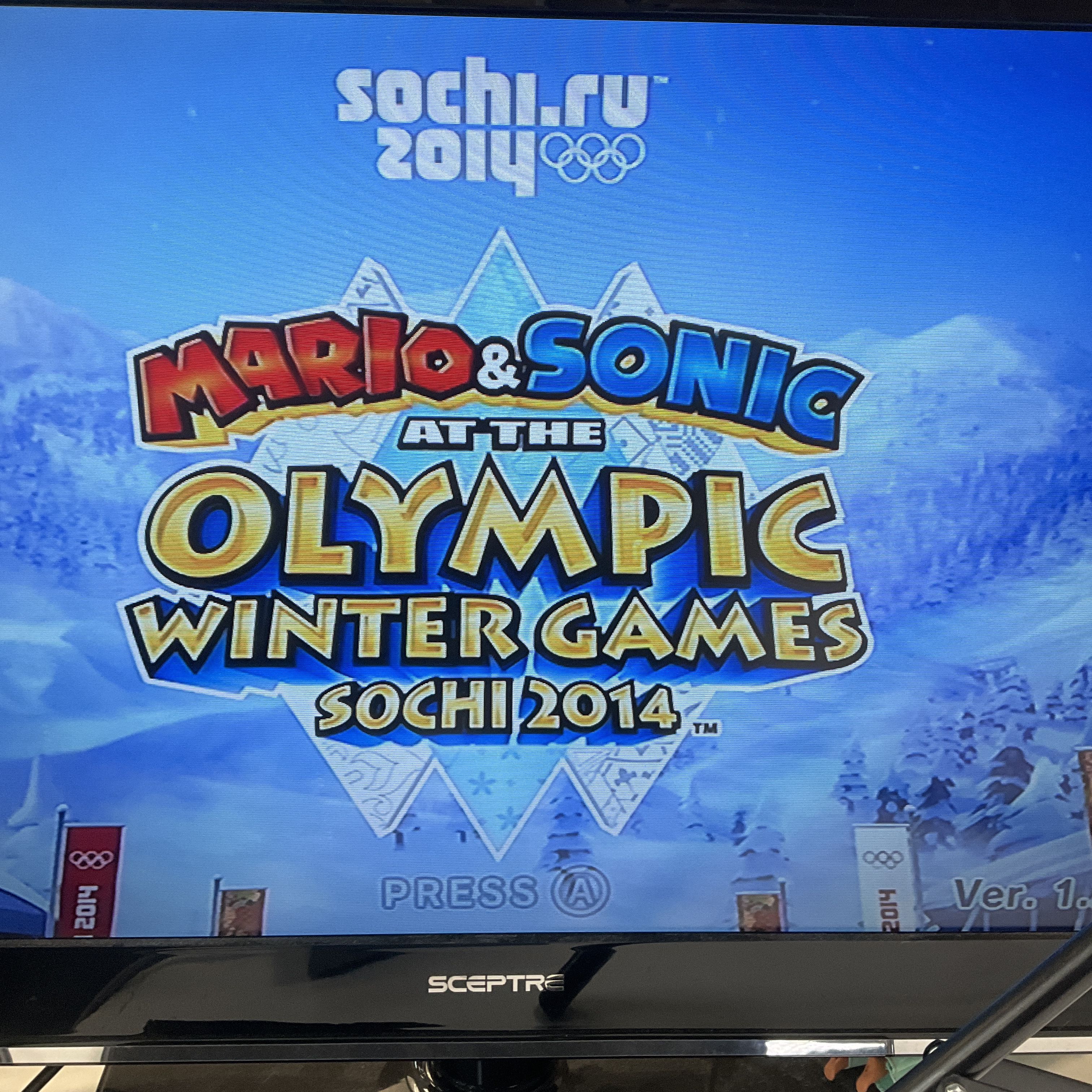 Nintendo Wii U Mario & Sonic at The Olympic Winter Games Sochi 2014 CIB Tested
