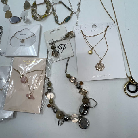 Banana Republic Loft Kim Rogers Costume Jewelry Lot of 18 Necklaces Bracelets