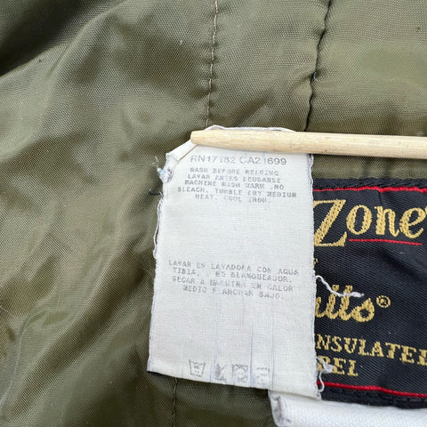 Vintage 90s Walls Zero-Zone Tan Insulated Quilted Lined Bib Overalls Men's