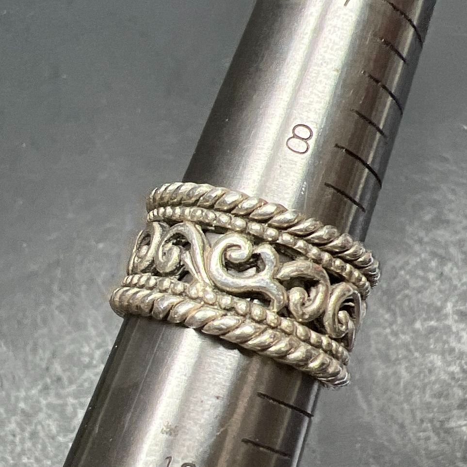 Brighton Sterling Silver Filigree Ring Size 9