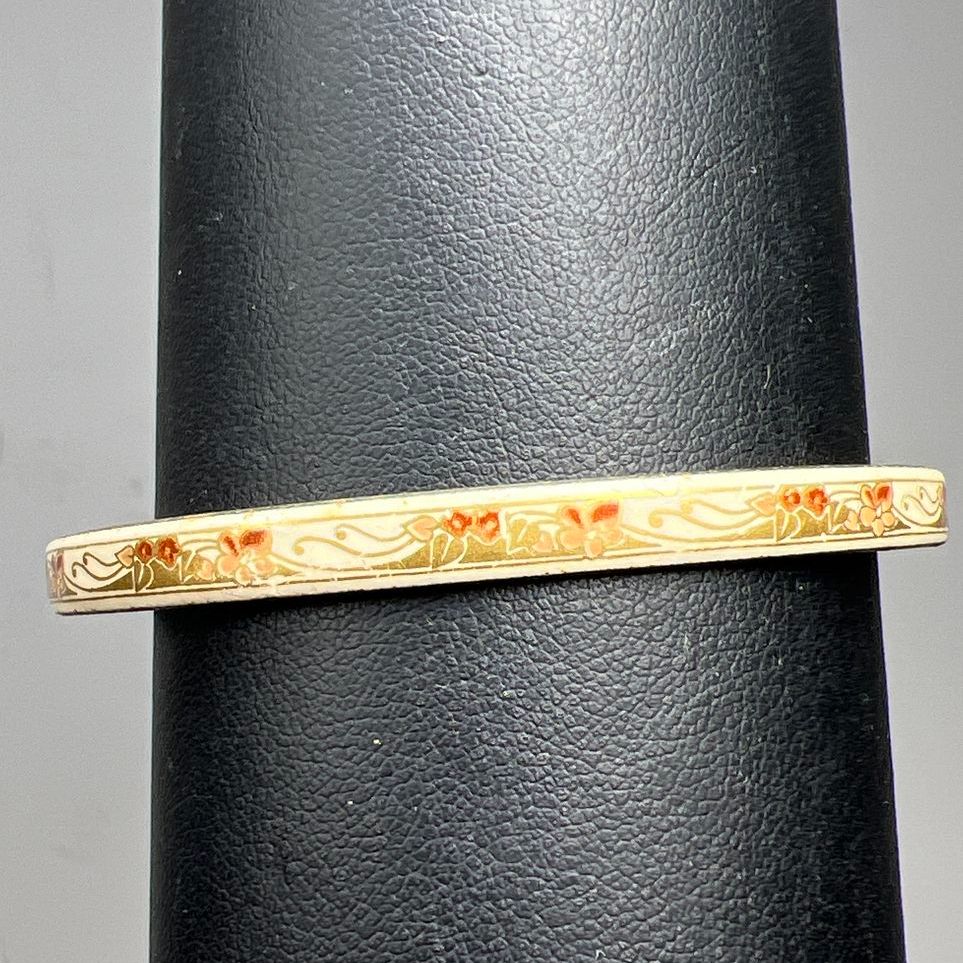 Michaela Frey Enamel Floral Bangle Bracelet