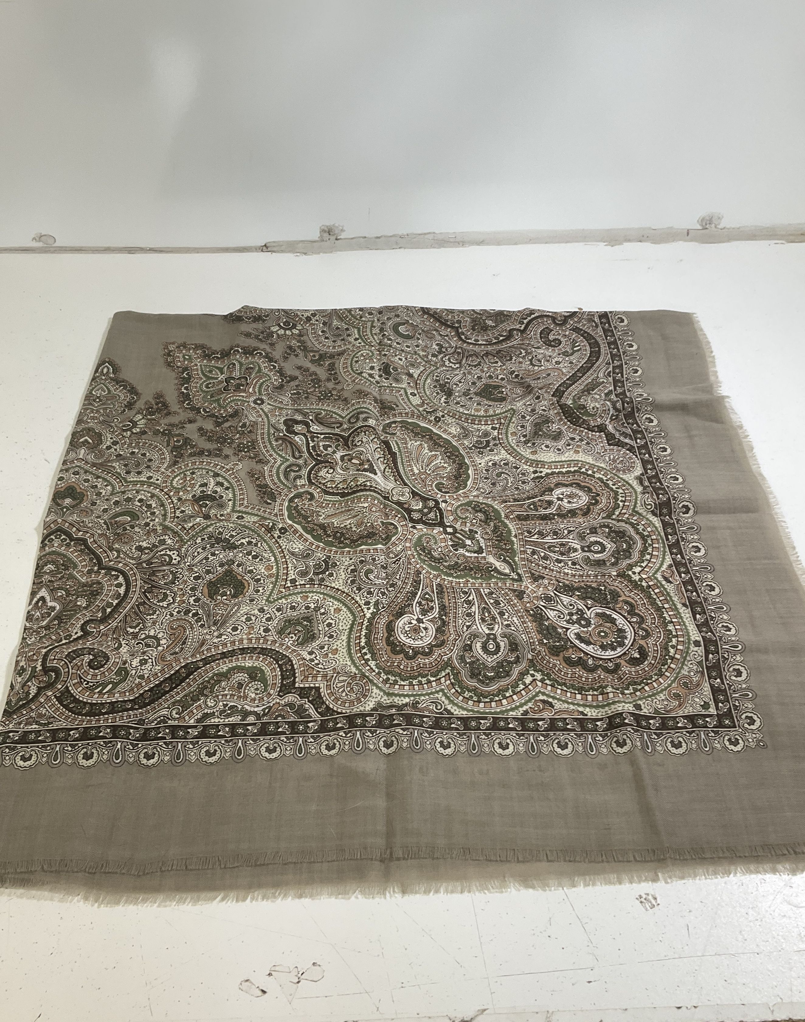 Vintage Scarf & Handkerchief Lot 9 Pcs Mixed Floral Paisley Plaid Silk Cotton