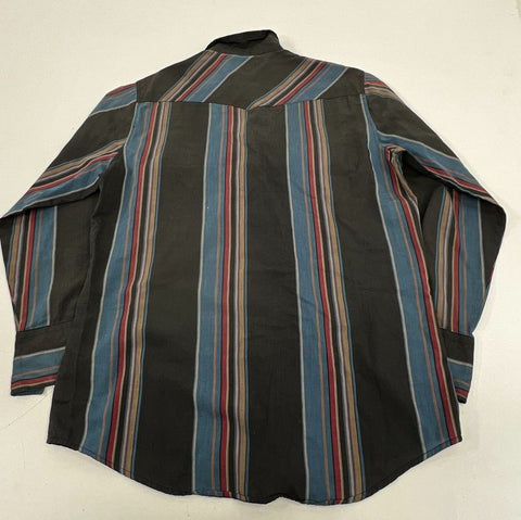 Vintage 90s Lot of 2 Western Pearl Snap Shirts Youngbloods Striped Red Sz M