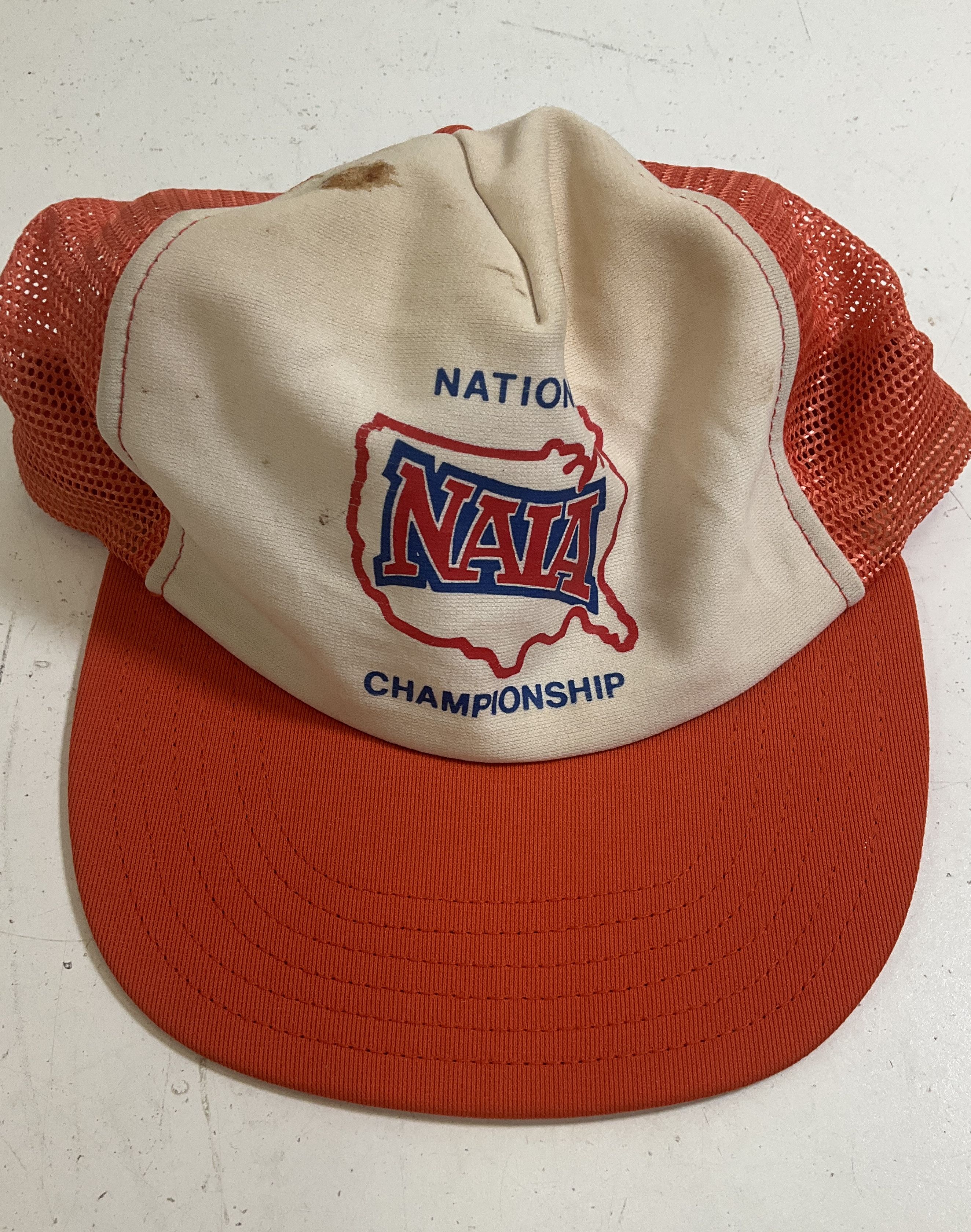 Vintage Hat Lot 3 NAIA Championship Wilson 80s Mesh Trucker Snapback
