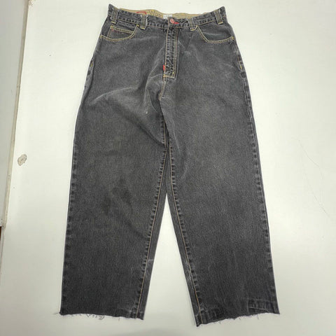 Vintage Y2K Marc Ecko Faded Black Rhino Carpenter Baggy Wide Leg Jeans Men's 36
