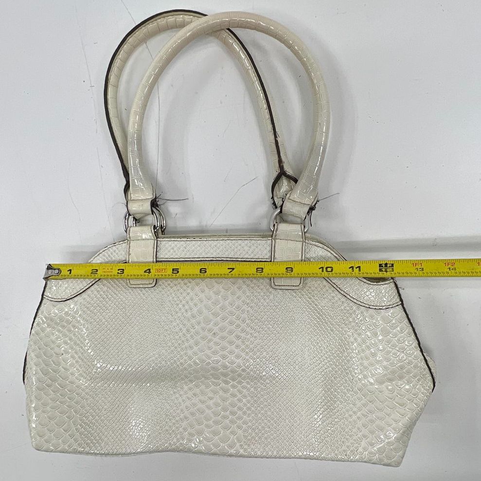 Guess Purse Lot 2 Handbags Blue Tote White Snakeskin Satchel Faux Leather