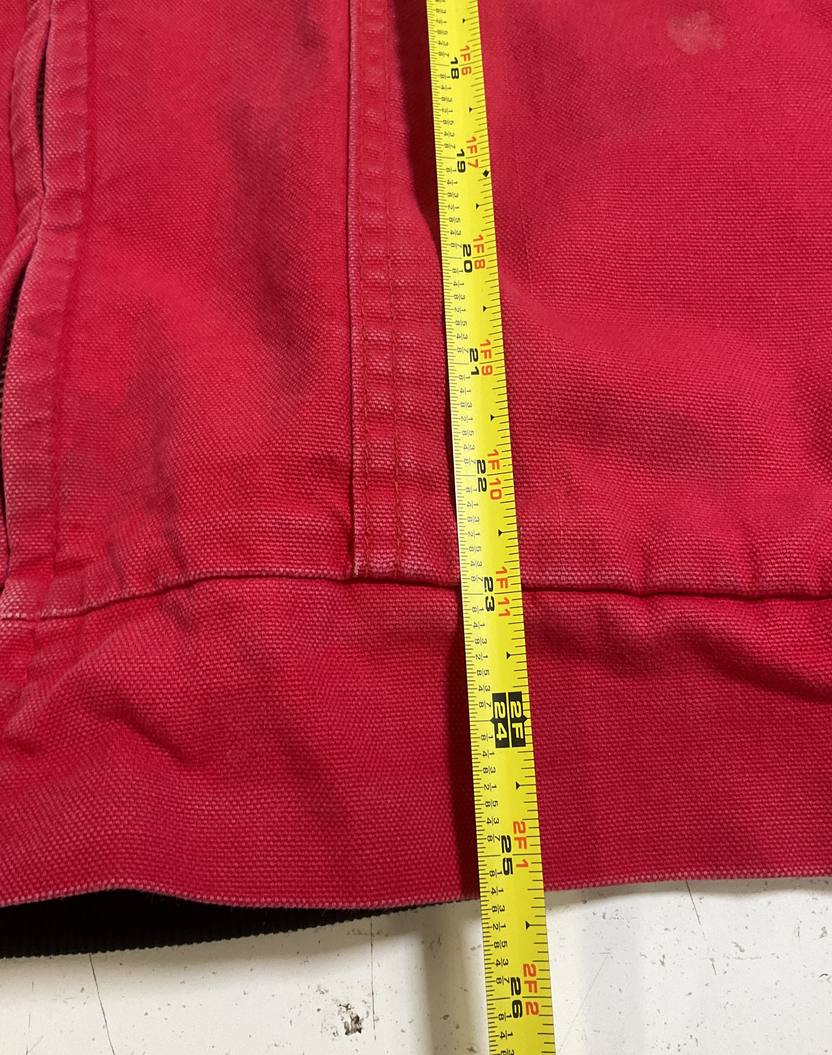 Vintage 80s Pella Red Hooded Thermal Lined Work Jacket Men's XL USA Made