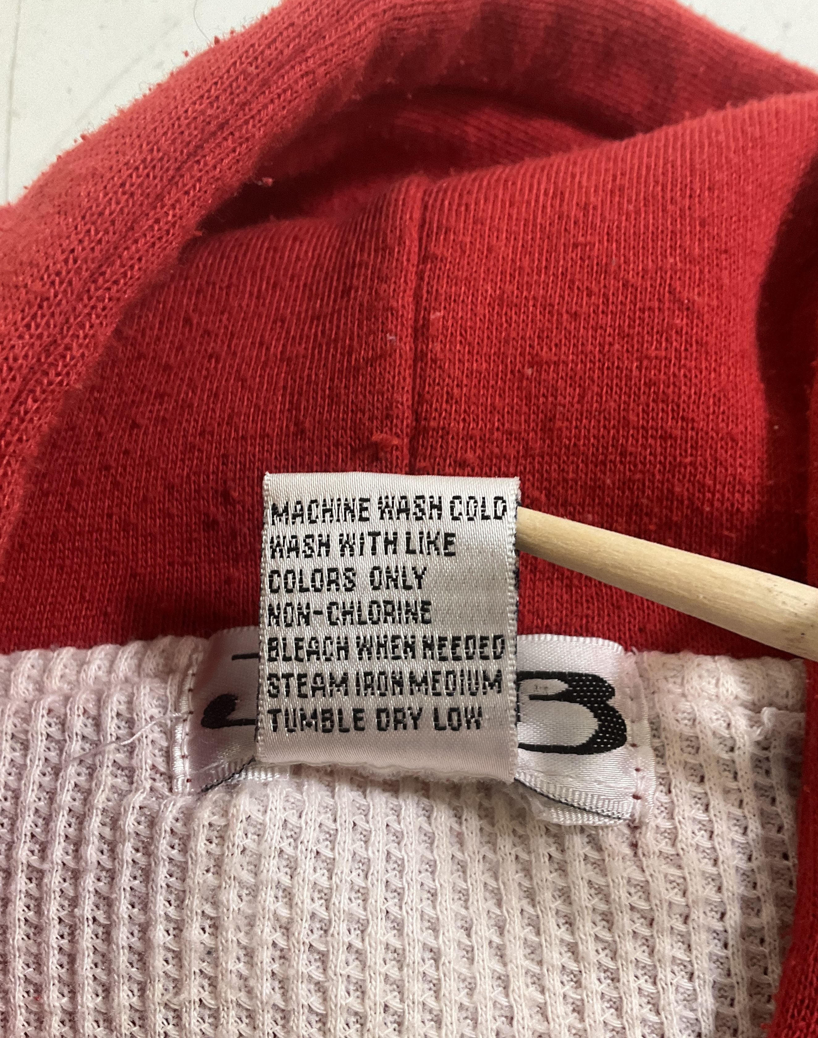 Vintage Y2K JAB Red Thermal Lined Full Zip Hoodie Sweatshirt Men's Size L