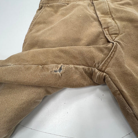 Vintage 90s Walls Zero-Zone Tan Insulated Quilted Lined Bib Overalls Men's
