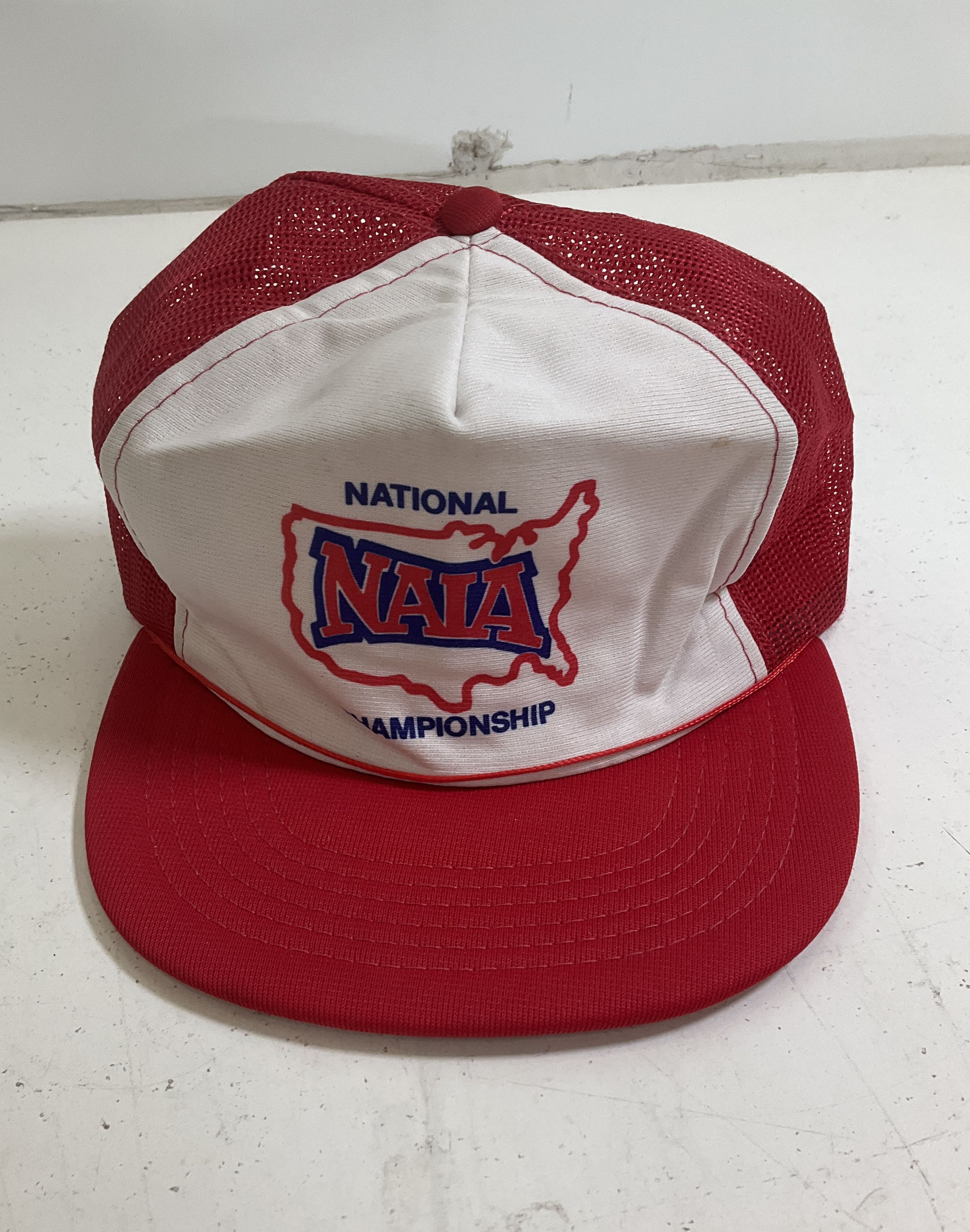 Vintage Hat Lot 3 NAIA Championship Wilson 80s Mesh Trucker Snapback