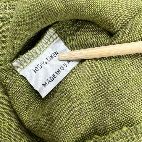 NWT Brynn Walker Olive Green 100% Linen Tunic A-Line Dress Made in USA Size L