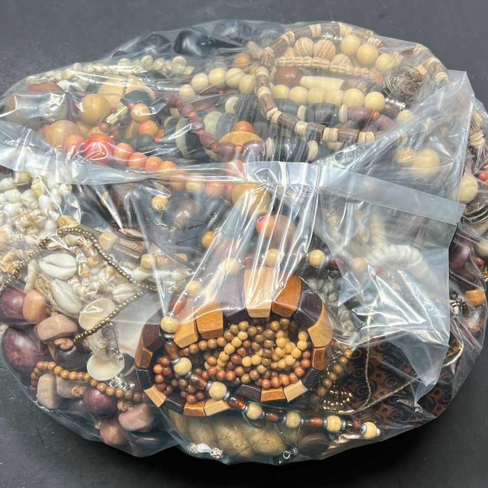 Shells and Wood Costume Jewelry Grab Bag