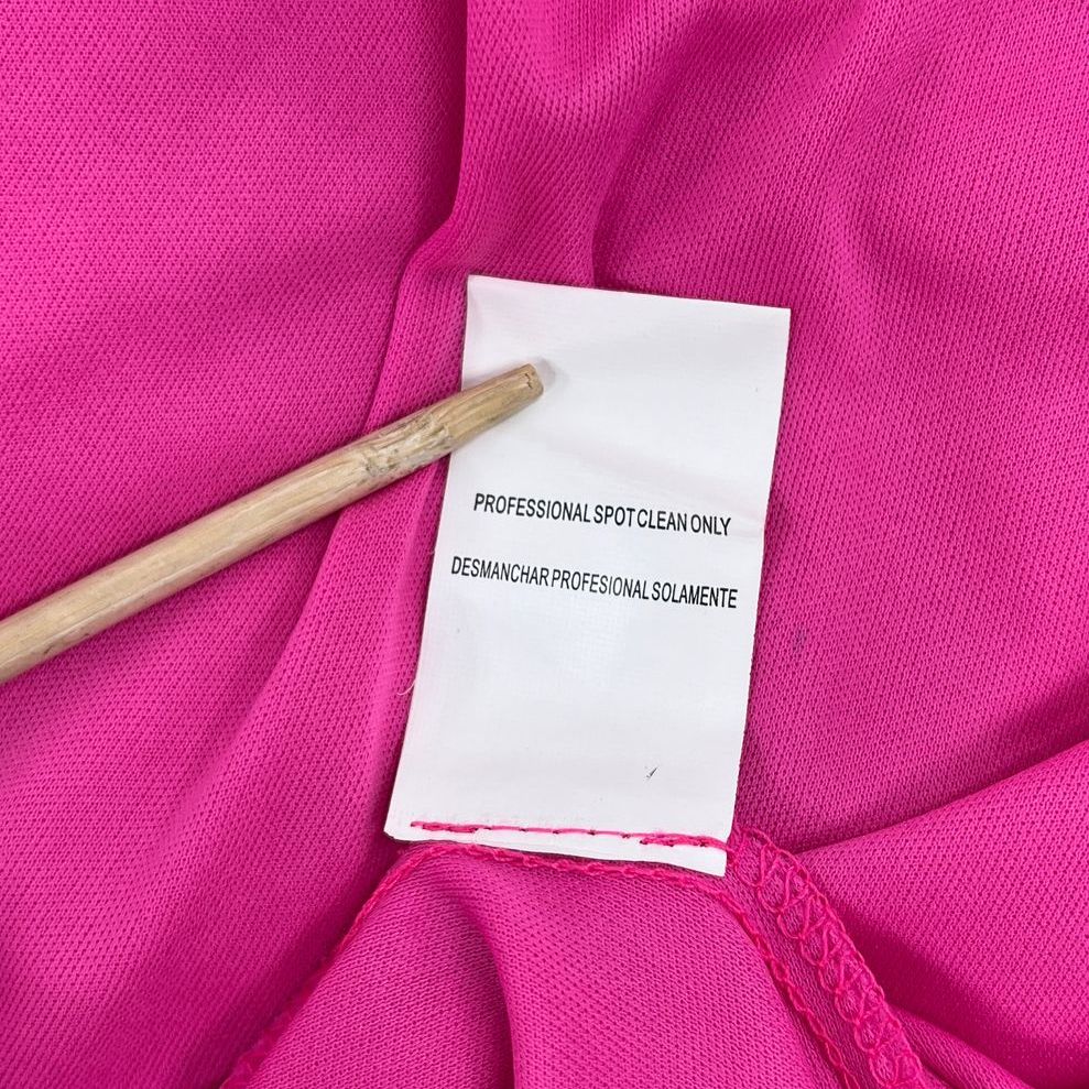 VTG Y2K Junior's City Triangles Hot Pink Beaded Hi-Lo Homecoming Dress - Size 9