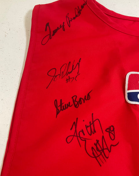 Vintage KC Chiefs Multi-Signed Apron Steve Bono Todd McNair James Hasty Auto