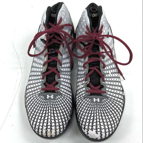 Under Armour Clutchfit Drive 2 Mid Basketball Shoes White Black Red Size 14