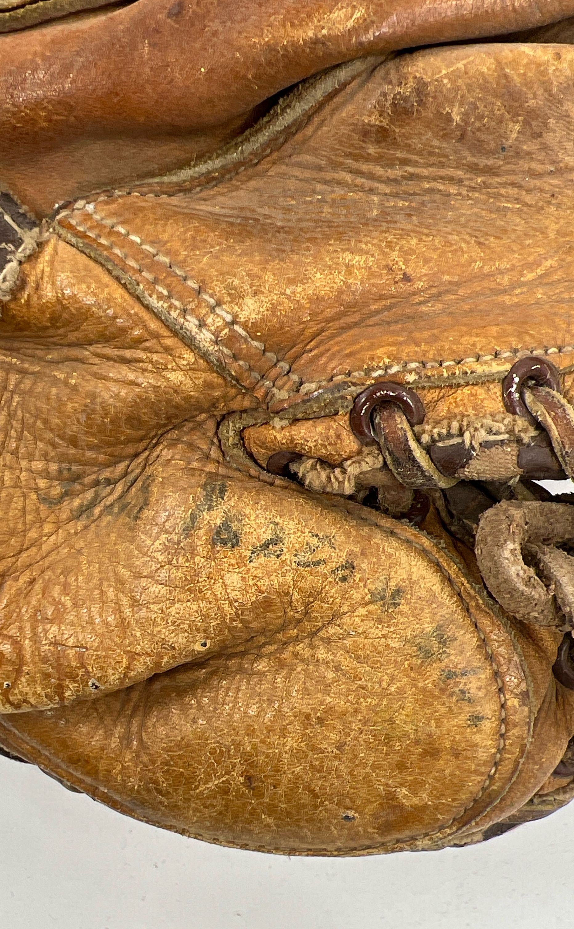 Vintage D&M Draper Maynard Brown Leather Catchers Mitt Baseball Glove