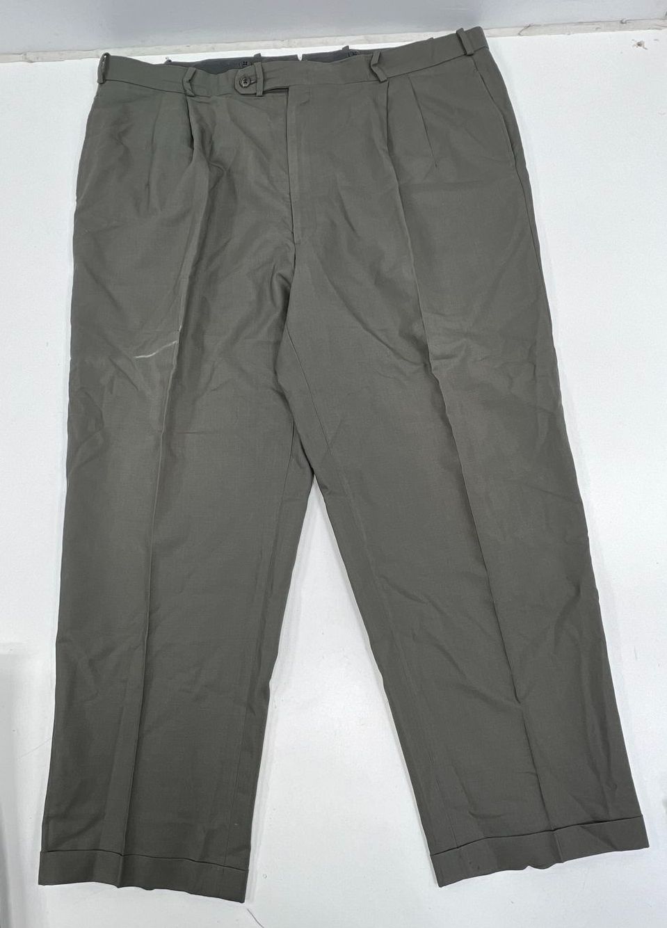 Vintage Tom James Gray Wool 2-Piece Suit Tailored in USA Men's