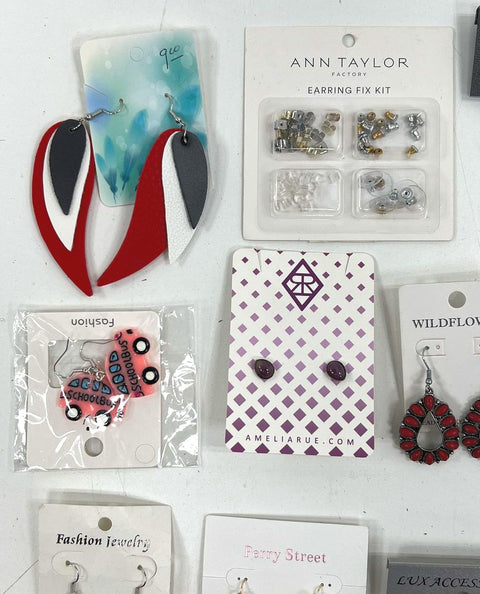Ann Taylor Express Claire's Steampunk Tassel Wearable Earring Jewelry Lot of 17