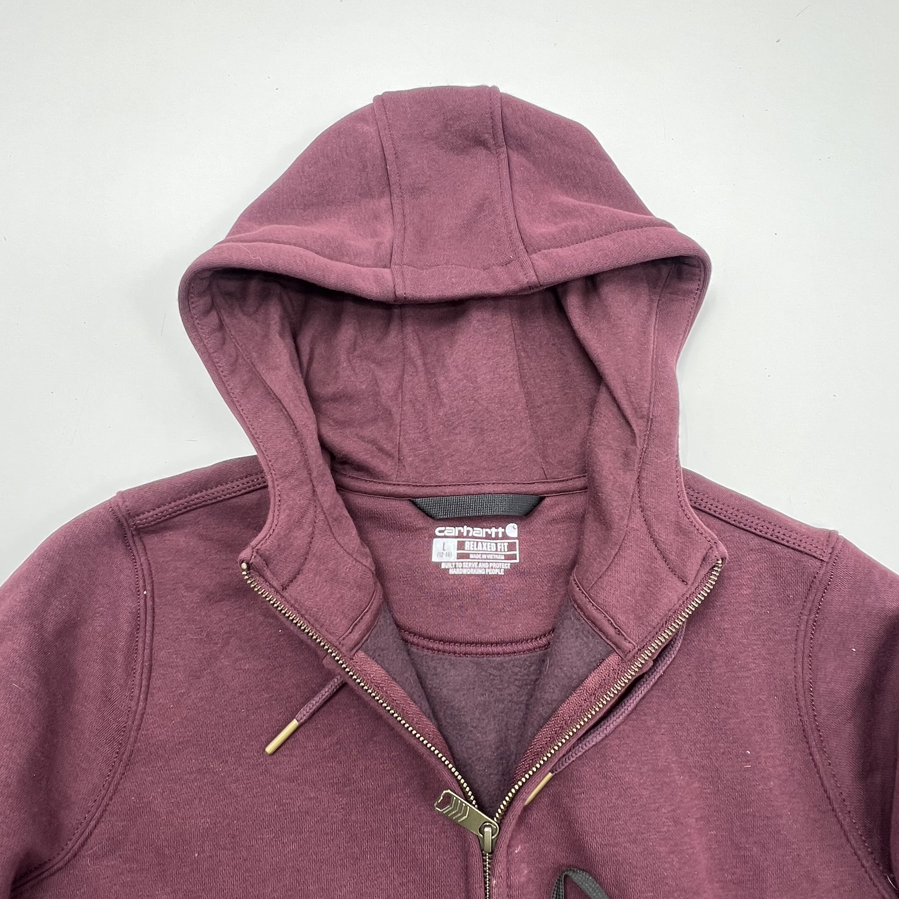 Carhartt Clarksburg Relaxed Fit Full Zip Hoodie Sweatshirt Women's Size L