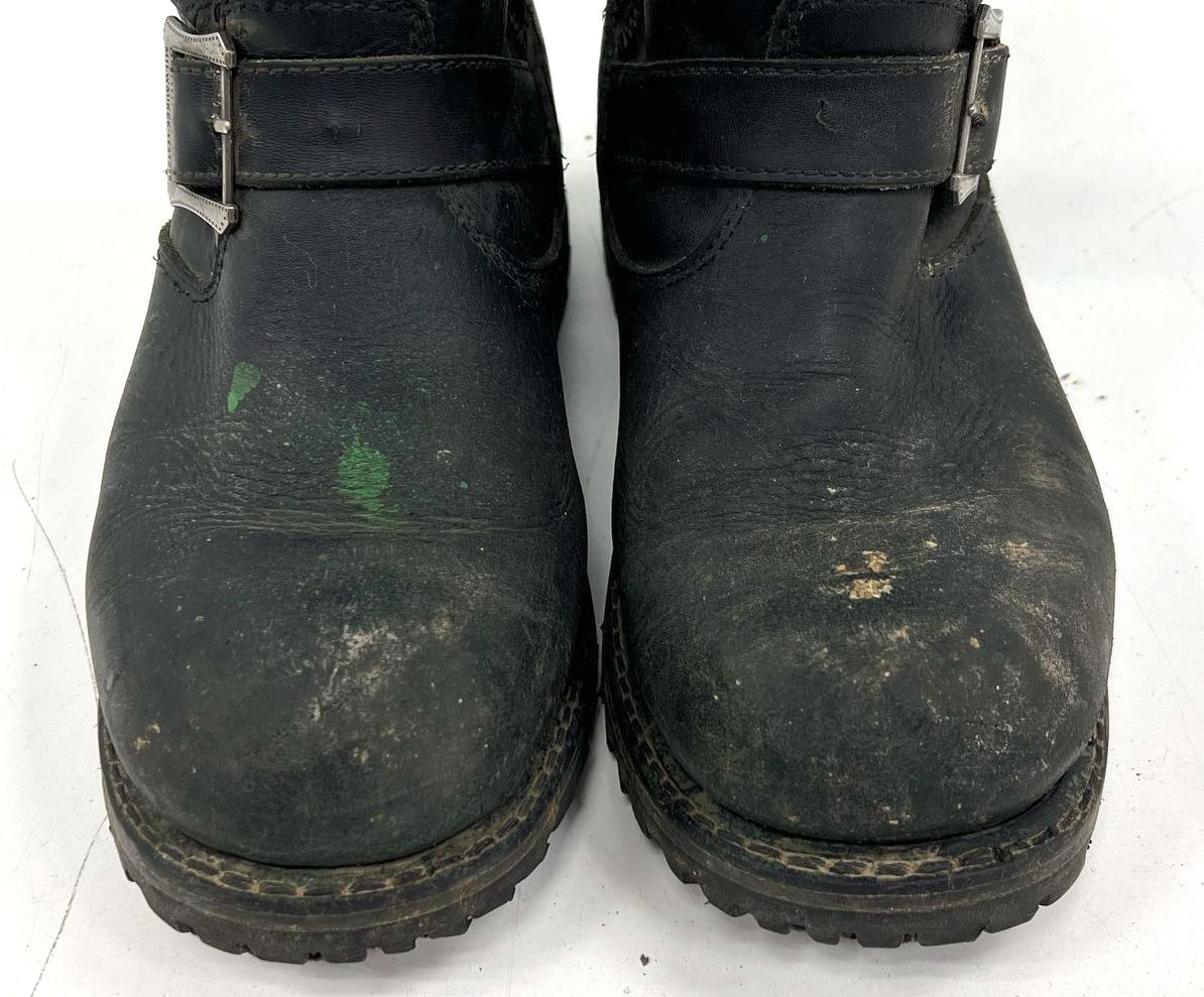 Milwaukee Leather MBM9020 Black Leather Motorcycle Boots Men's Size 7.5