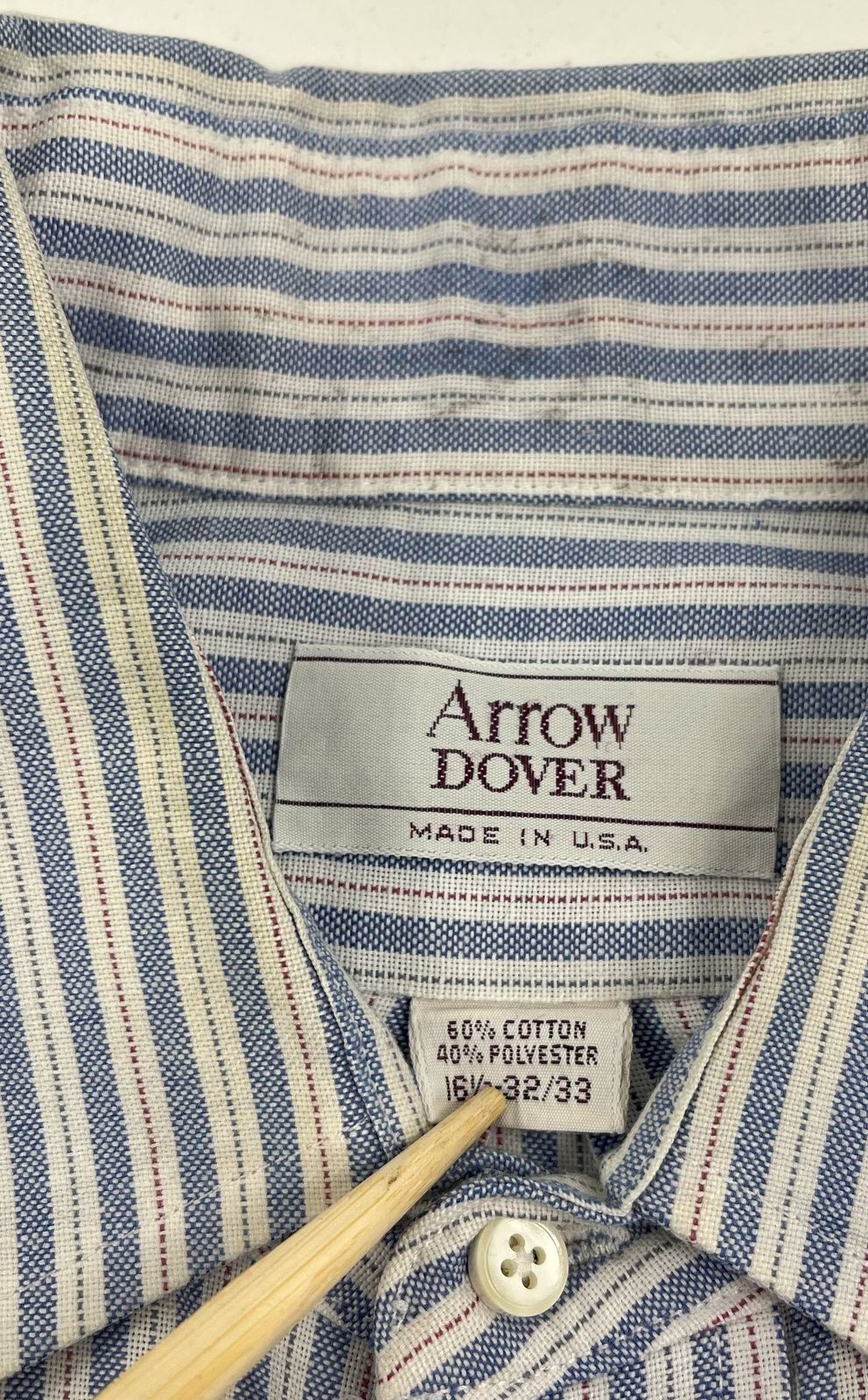 Vintage 80s Lot 2 Arrow & Harbour Club Button Up Shirts Mens XL 16.5 USA