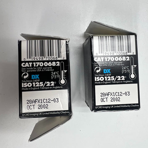 ILFORD FP4 Plus 125 Black and White Film 2 Rolls IOB Open