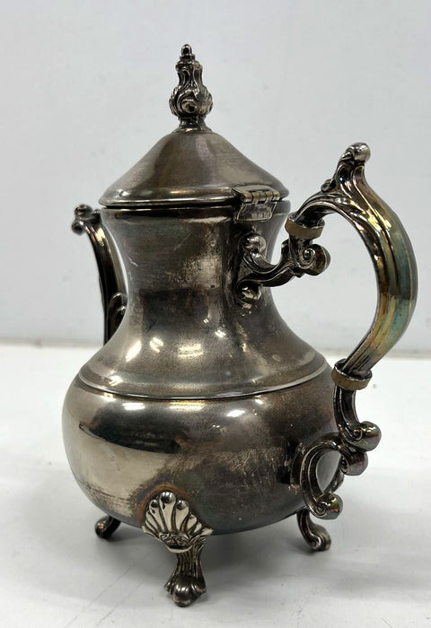 F.B. Rogers Silver Plate Ornate Victorian Style Tea Pot Holloware 10.5"