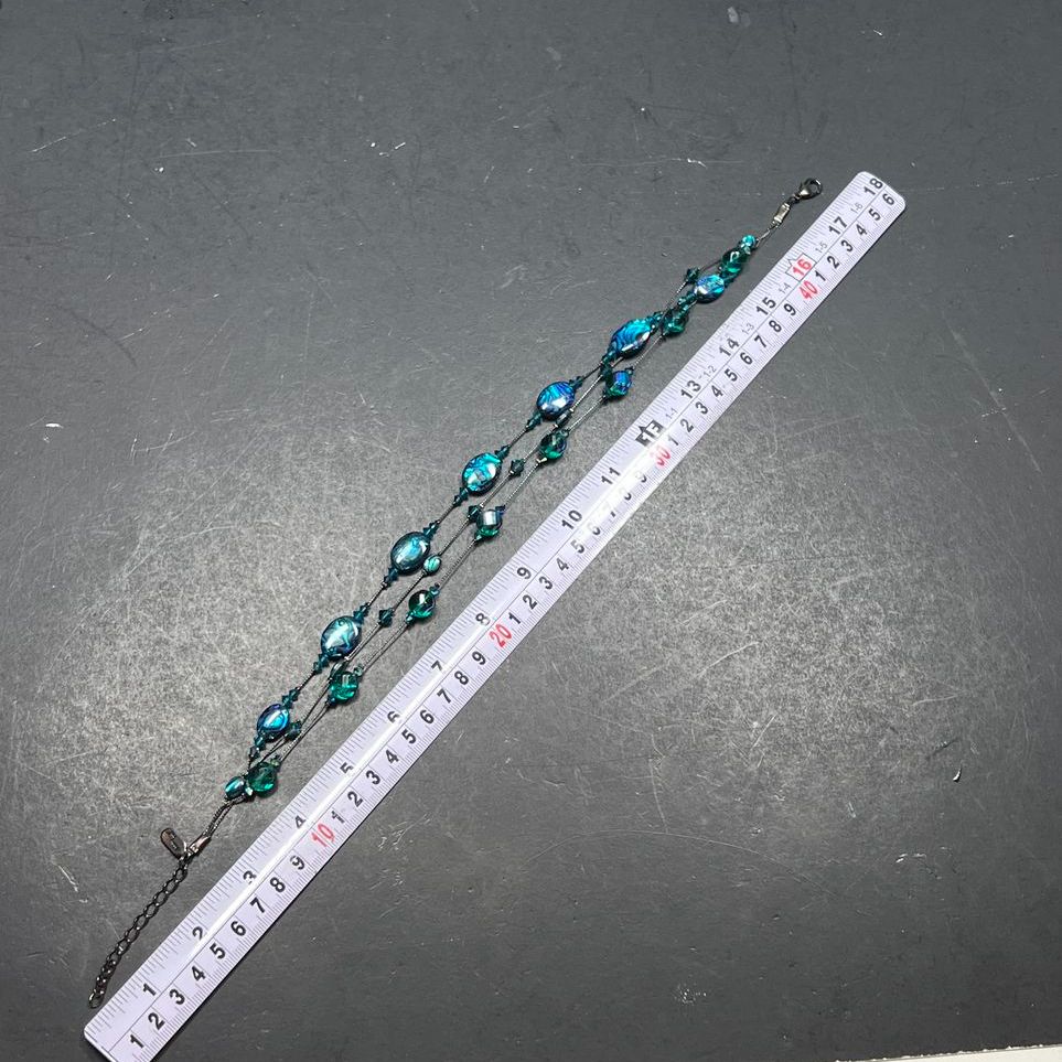 Dabby Reid Teal Multifaceted Beaded Necklace