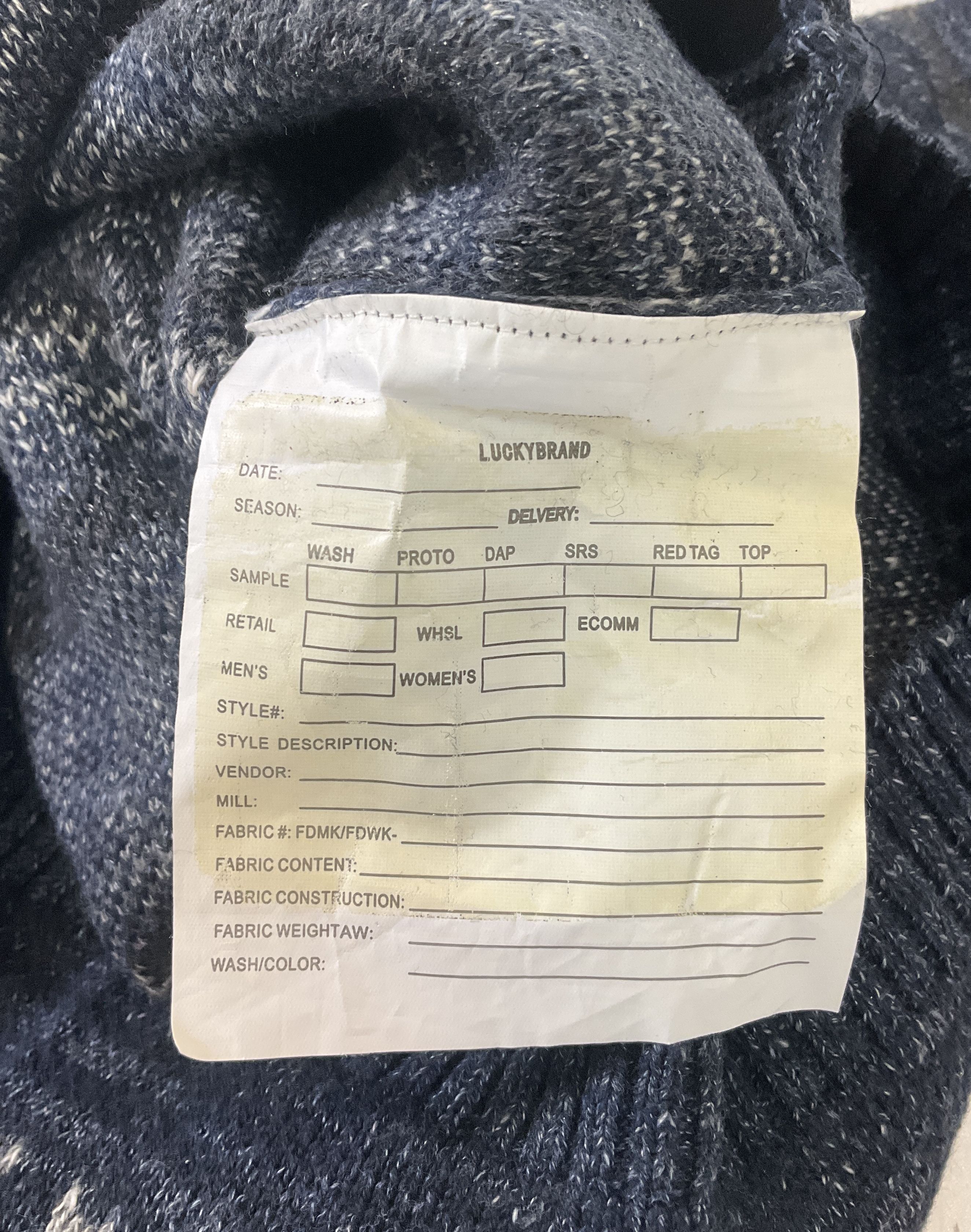 Lucky Brand Men's Blue Southwestern Pattern Shawl Neck Cardigan Size Medium