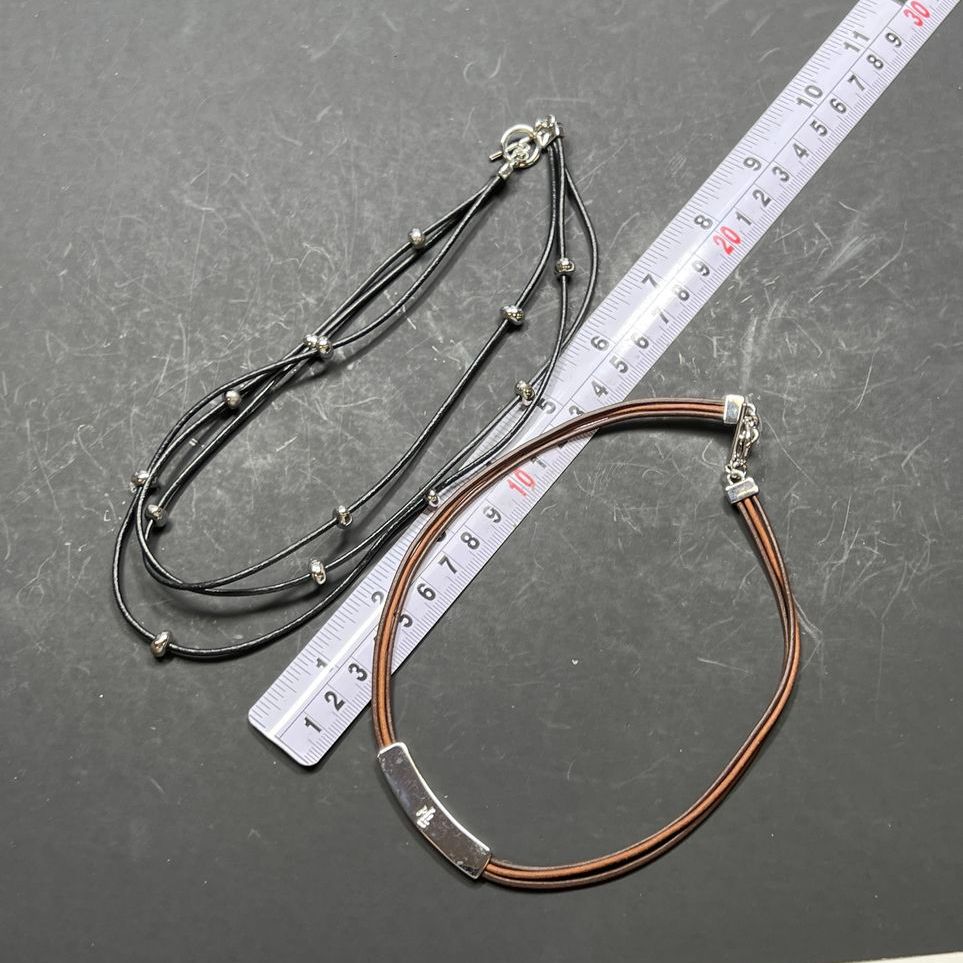2 Ralph Lauren Leather Cord Necklaces