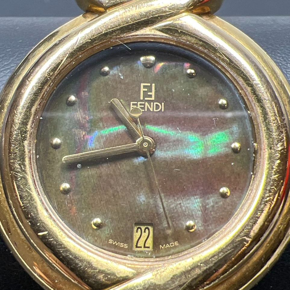 Fendi Gold Plate 700G 001-276 Wristwatch Working New Battery