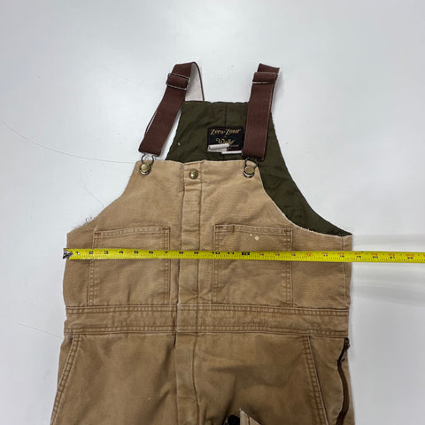 Vintage 90s Walls Zero-Zone Tan Insulated Quilted Lined Bib Overalls Men's