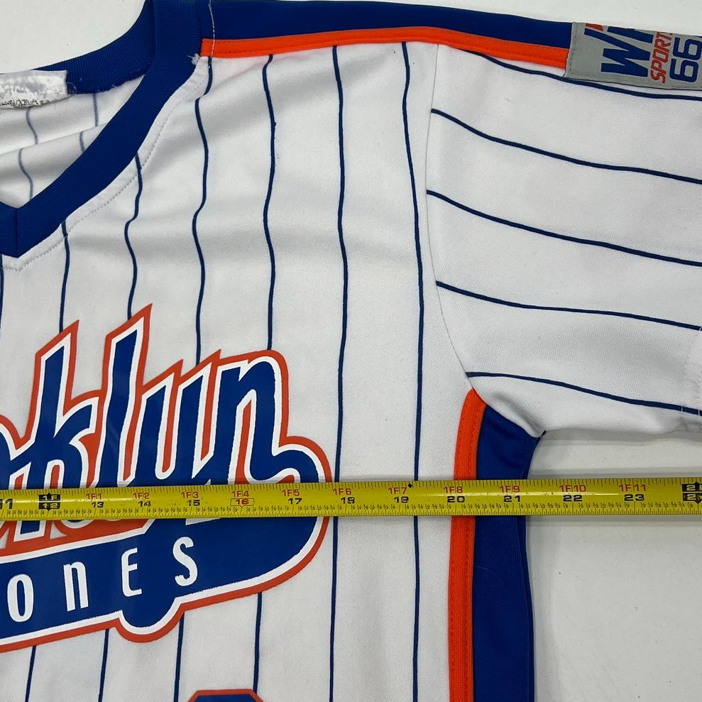 Men's Brooklyn Cyclones White Baseball Jersey Wally Backman #6 - Size Medium?