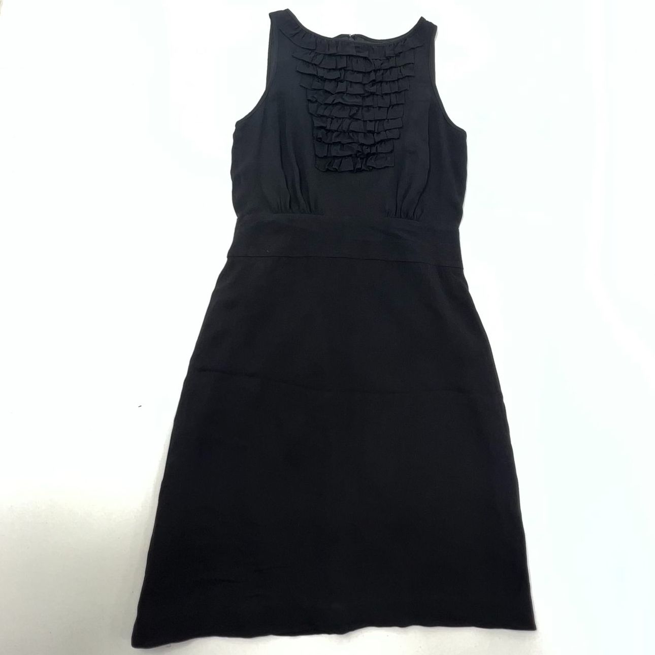 Tory Burch Black Sleeveless Silk Ruffle Casual Dress Women's Size 2