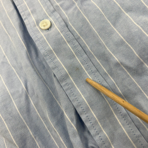 NWT Faherty Stretch Oxford 2.0 Cloud Chalk Stripe Button Down Shirt Sz XL