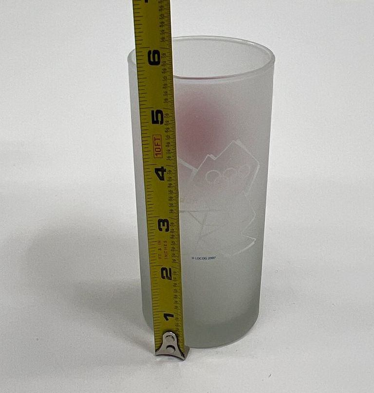 Locog C2007 Frosted Set Of 4 Drinking Glasses London Olympics Memorabilia