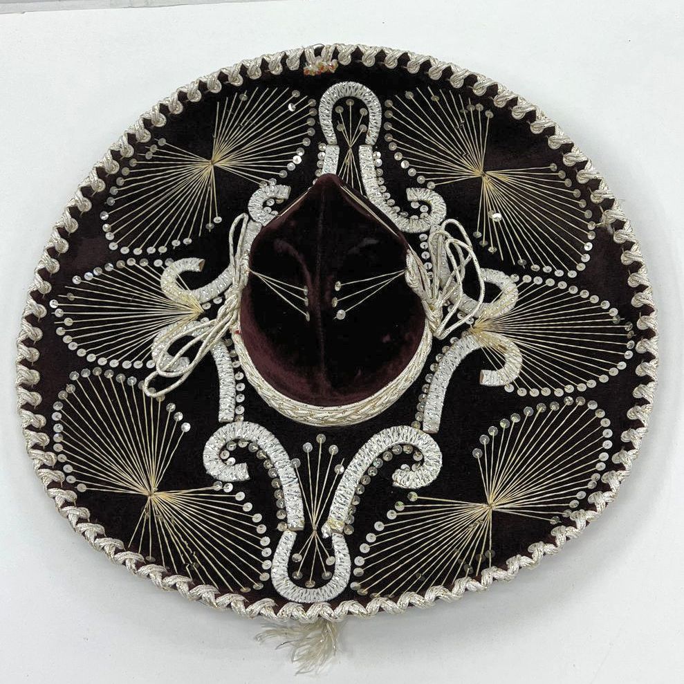 Vintage Men's Pigalle & Callidad Gold Braid Embroidered Velvet Sombrero Lot