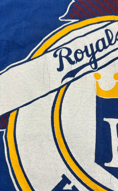 Vintage 80s Lot of 2 Kansas City Royals MLB T-Shirts Single Stitch Artex L M
