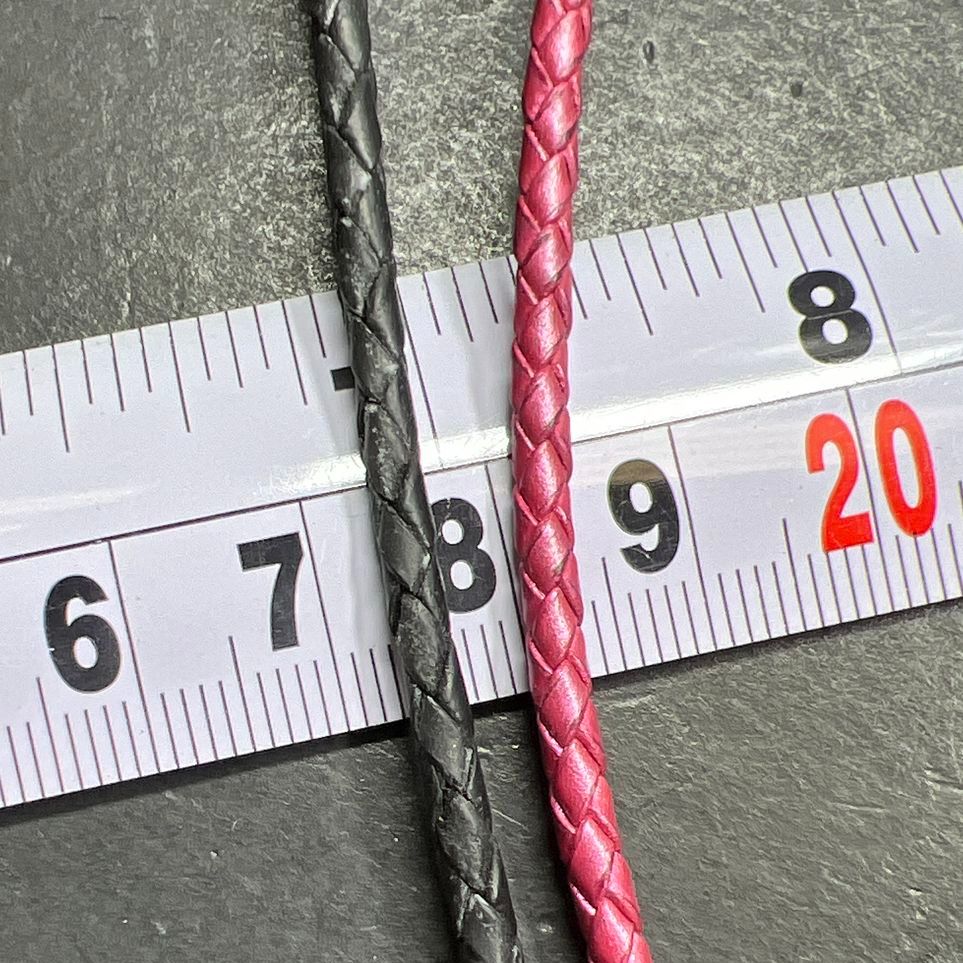 2 Pandora Leather Cord Necklace for Beads Sterling Silver Clasps
