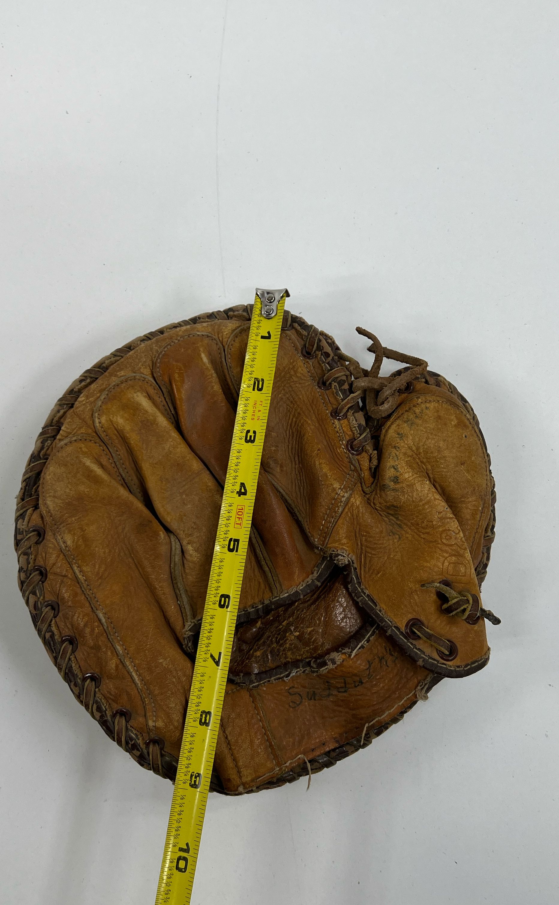 Vintage D&M Draper Maynard Brown Leather Catchers Mitt Baseball Glove