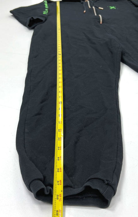 Savage X Fenty Black Forever Savage Hooded Half Zip Jumpsuit Women's Size XL