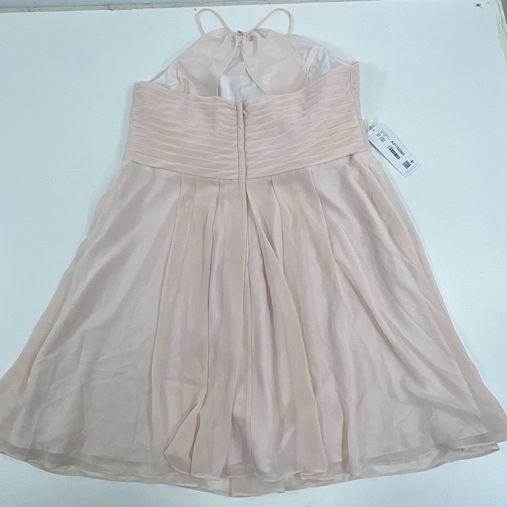 NWT Azazie Rose Petal Pink Adriana Pleated Bridesmaid Dress Gown Womens A22